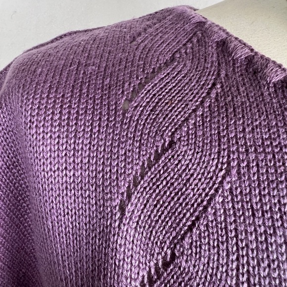 80s Purple Short Sleeve Knit Top - Picture 14 of 15